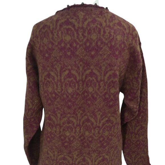 Vintage Express Beaded Embroidered Fringe V-Neck Sweater Size XS Tunic Boho - Picture 8 of 11